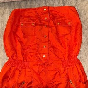 NWT new Ashley Stewart dress outfit! Sz 18 strapless dark orange
